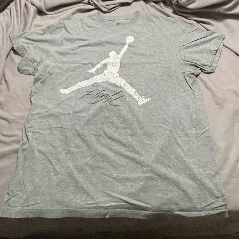 Jordan Gray Short Sleeve Tee Classic Crew Neck